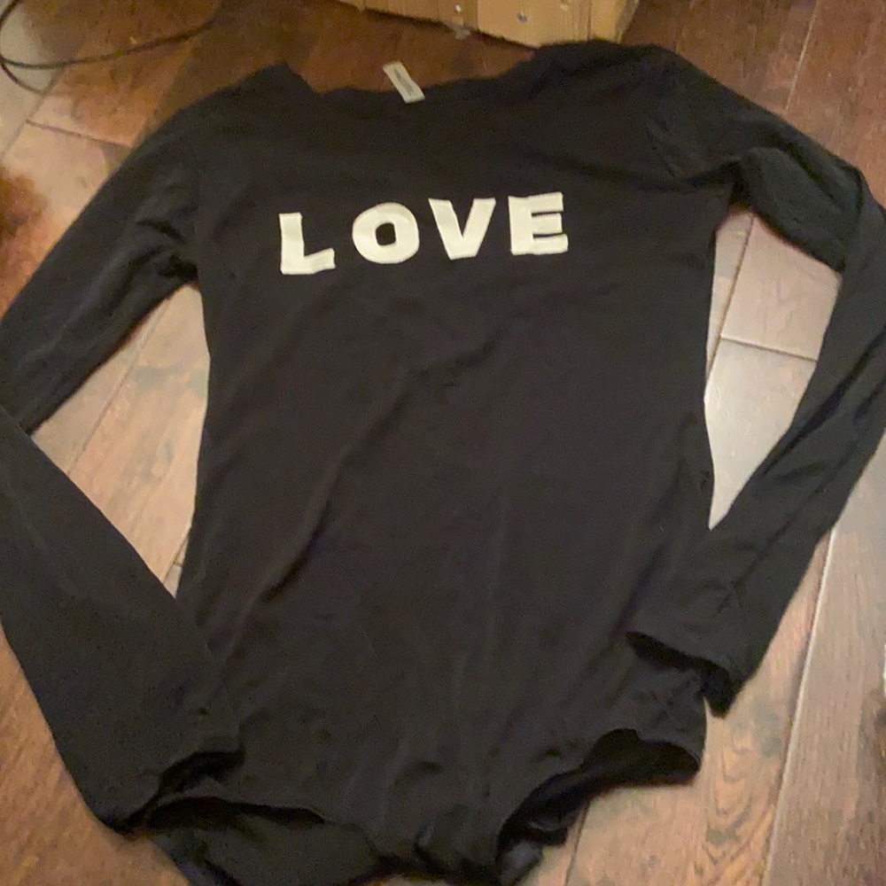 Love stories sheer black xs/S bodysuit